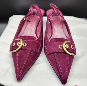 Coach Sandra Suede Kitten Heels Size 8